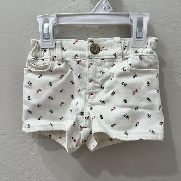 Gap Other - Baby Gap White Denim Floral Shortie Shorts